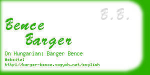 bence barger business card